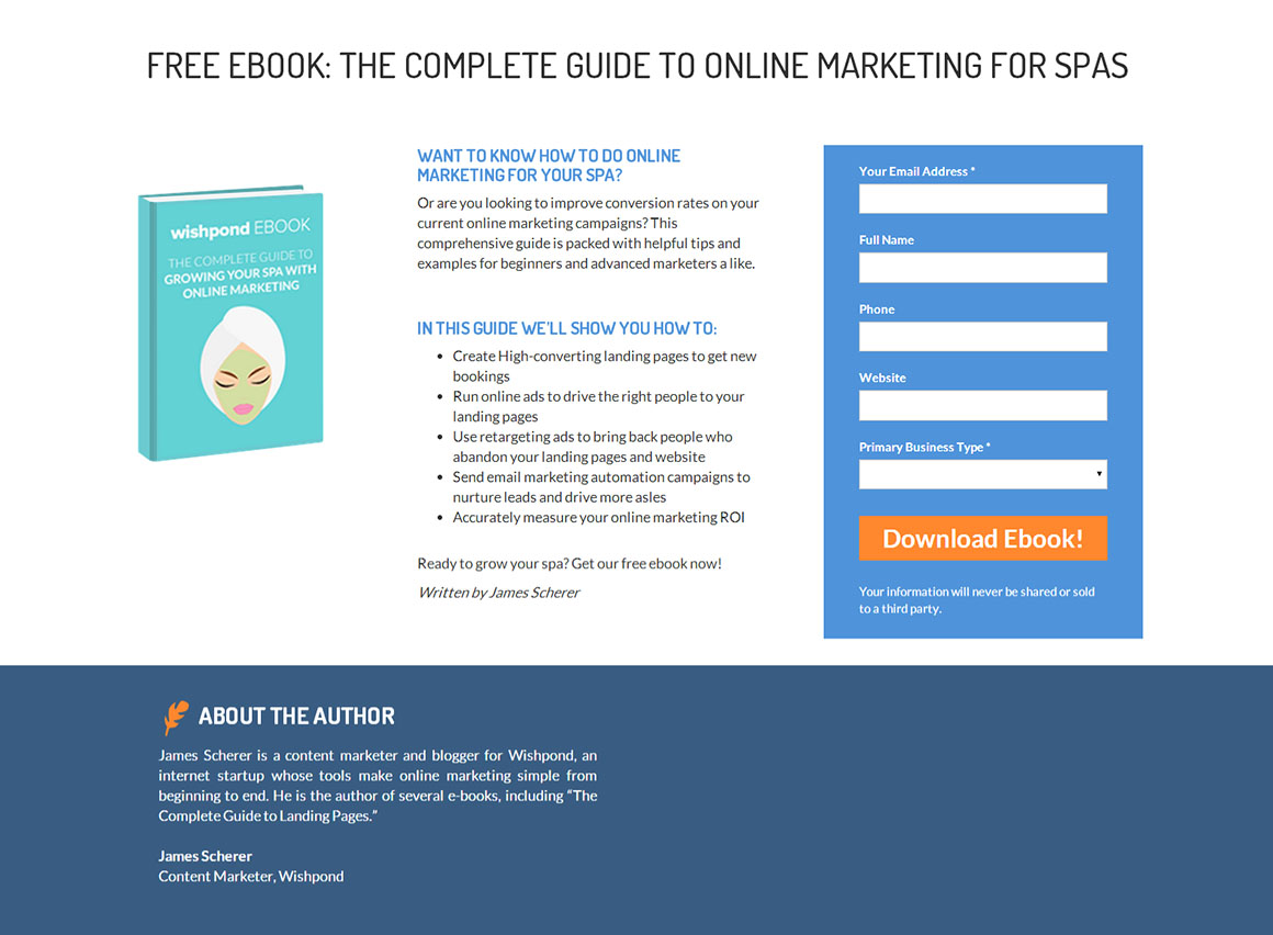 ebook landing page template ebook landing page template