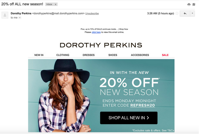 Dorothy Perkins Email